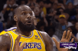 Lebron Flop Shocked Face GIF