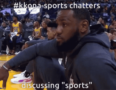 LeBron James At Basketball Game Discussing Sports GIF