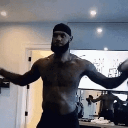 Lebron James Does Lateral Raises GIF