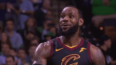 LeBron James in Cavaliers Jersey Eating Hot Dog