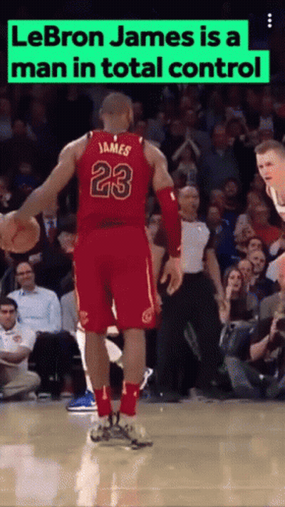 Lebron James Is A Man In Total Control In A Basketball Game GIF