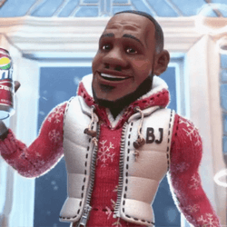 LeBron James Lifting Christmas Tree Sprite Cranberry Commercial GIF