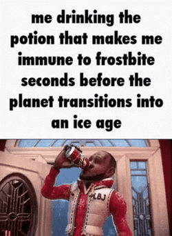 LeBron James Sprite Cranberry Drinking Potion For Frostbite GIF