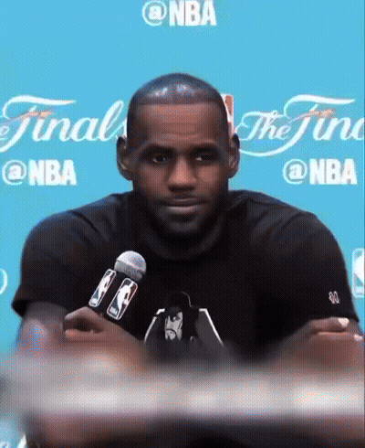 LeBron James Talking Into Microphone NBA GIF