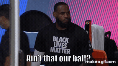 LeBron James Wearing Black Lives Matter Shirt GIF