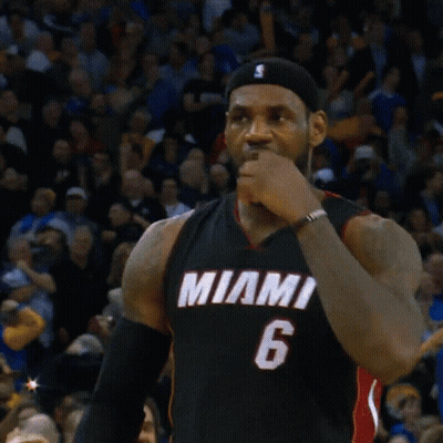 LeBron James Wearing Miami 6 Jersey