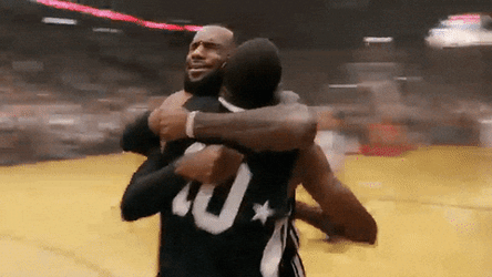 Lebron Missing Dunk Tight Hug Crying GIF