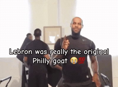 Lebron Was Really The Original Philly Goat With A Tear Coming Out Of His Eye GIF