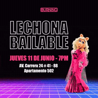 Lechona Bailable Pig In Pink Dress GIF
