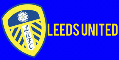 Leeds United Logo On Blue Background GIF