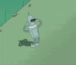 Leela Stomping On Bender GIF