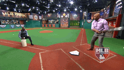 Lefty Man Plays Baseball Batting GIF