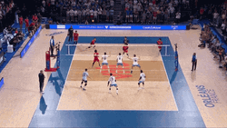 Lefty Powerful Volleyball Block GIF