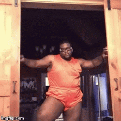 Leg Day Funny Big Guy Knick GIF