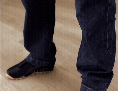 Leg In Black Shoes GIF