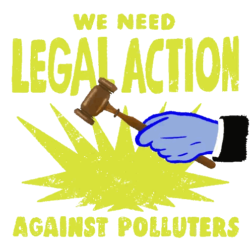 Legal Action Against Polluters Poster Sticker
