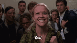 Legally Blonde Reese Witherspoon Shouting Yes GIF