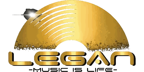 Legan Music Is Life Logo With Golden Record Sticker