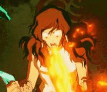  Legend Of Korra Breathing Fire GIF