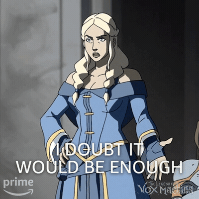 Legend Of Vox Machina Blonde Woman In Blue Dress GIF