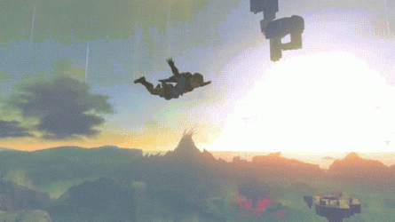 Legend Of Zelda Tears Of The Kingdom Flying Board GIF