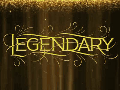 Legendary Word In Gold Letters GIF