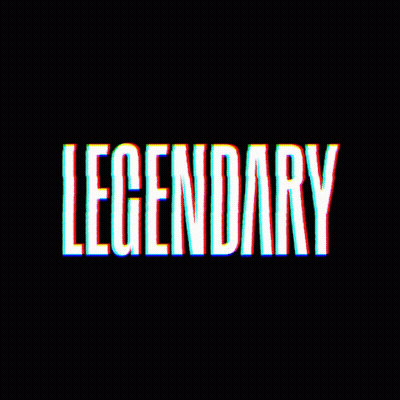 Legendary Word With Glitch Effect GIF