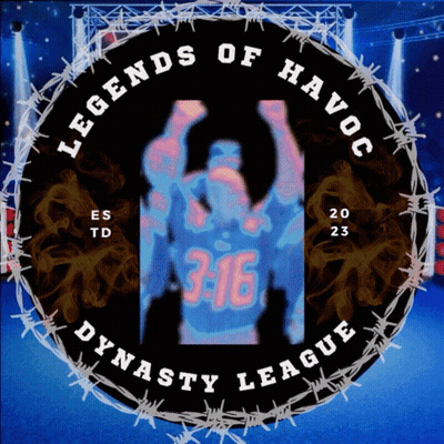 Legends Of Havoc Dynasty League Logo With Barbed Wire GIF