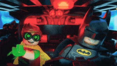 Lego Batman And Robin In Car GIF