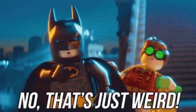 Lego Batman And Robin No That's Just Weird GIF