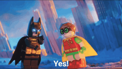 Lego Batman And Robin Saying Yes GIF