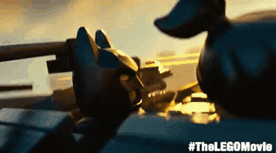 Lego Batman Holding Gun GIF