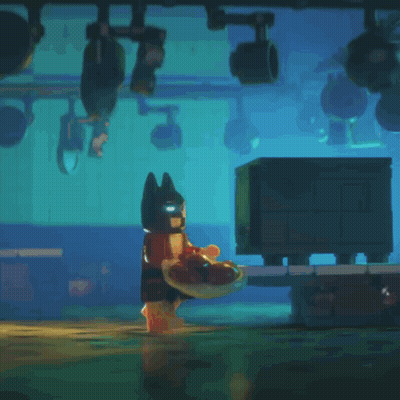 Lego Batman Holding Plate Of Food GIF