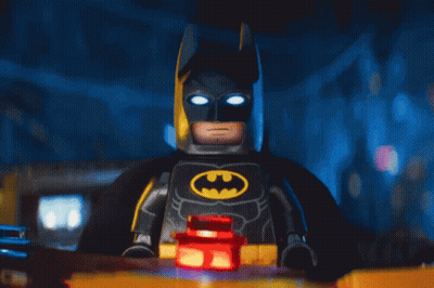 Lego Batman Holding Red Light GIF