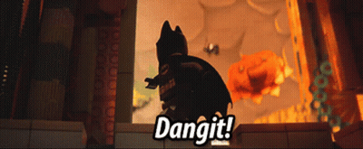 Lego Batman Saying Dangit GIF