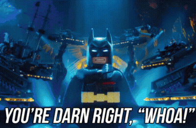 Lego Batman Saying Darn Right Whoa GIF