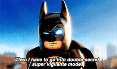 Lego Batman Saying Double-Secret Vigilante Mode GIF