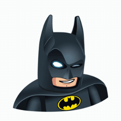 Lego Batman Smiling Cartoon Drawing GIF