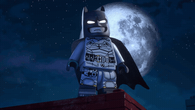 Lego Batman Standing On Brick Wall GIF