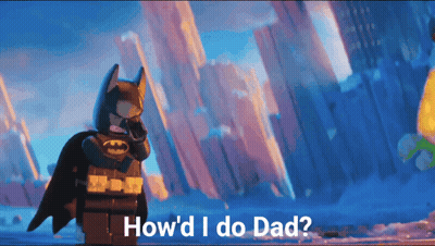 Lego Batman Talking On Phone How Did I Do Dad GIF