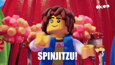 Lego Character Dancing With Spinjitzu GIF