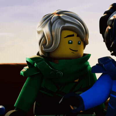 Lego Character In Green Jacket Close Up GIF