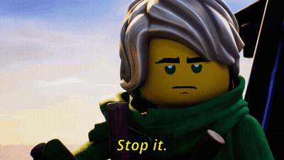 Lego Character Saying Stop It In Yellow GIF