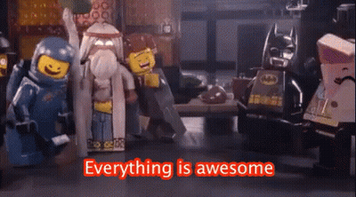 Lego Characters With Everything Is Awesome GIF