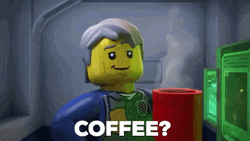Lego Drinking Coffee