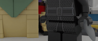 Lego Figure In Front Of Brick Wall GIF