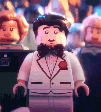 Lego Figure In Tuxedo And Bow Tie GIF