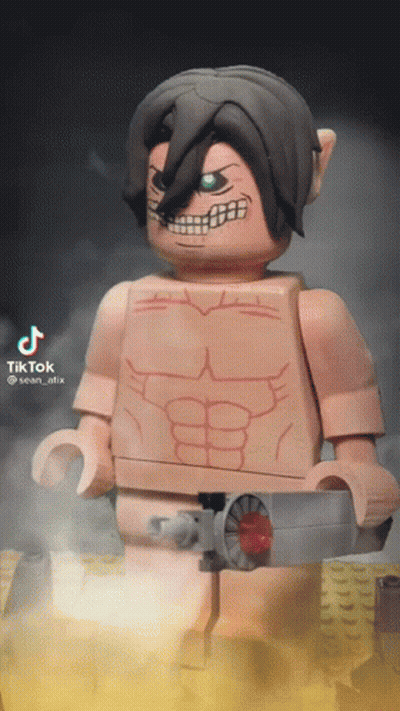 Lego Figure With Gun Arm GIF