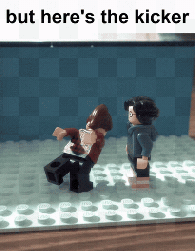 Lego Figures With Text But Heres The Kicker GIF