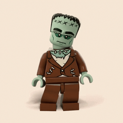 Lego Frankenstein In Suit And Tie GIF